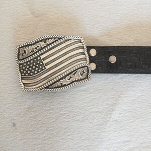 Montana Silversmiths Western Tooled Belt Mens‎ XL